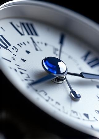 Close up macro shot of watch hands